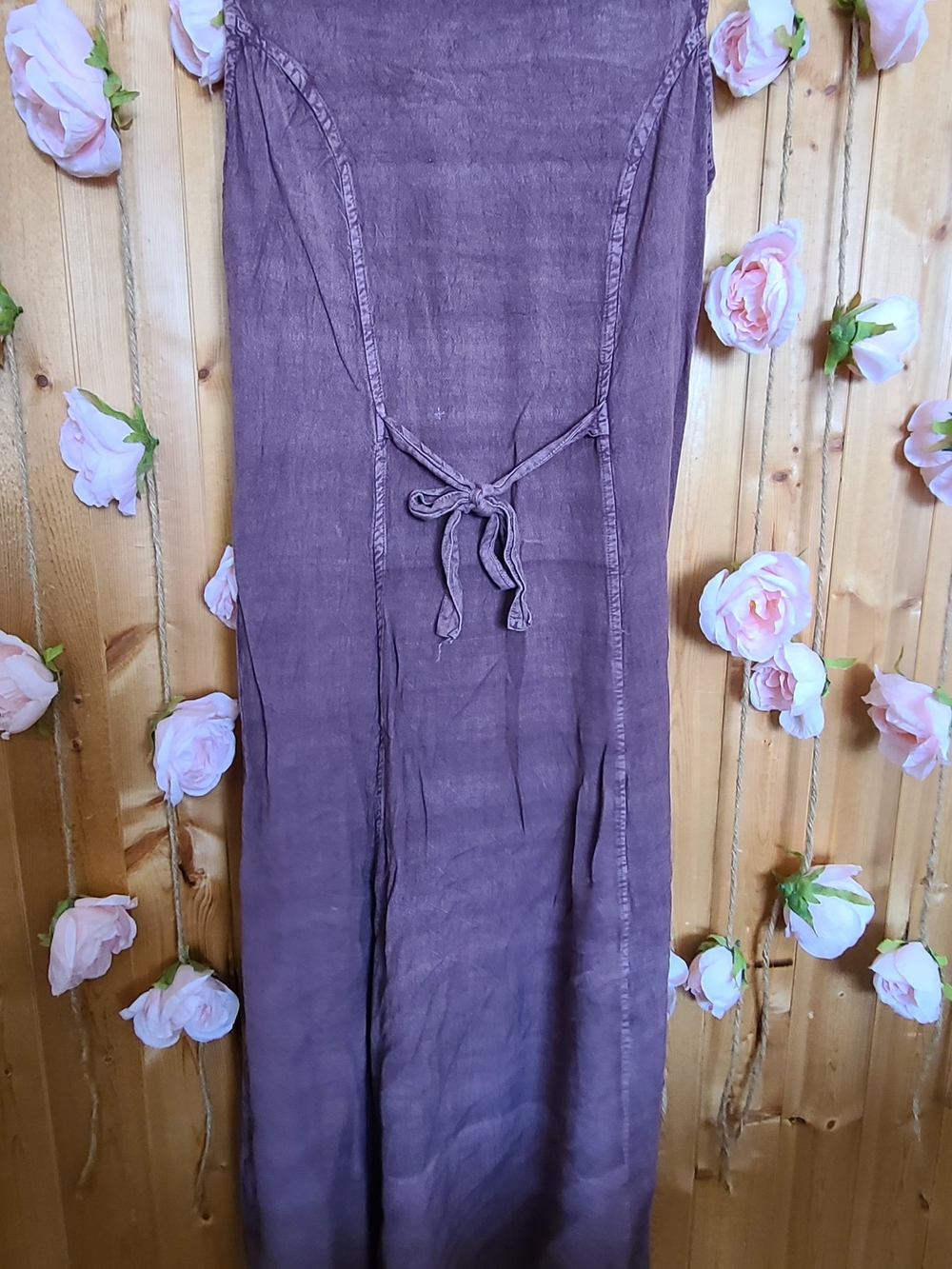 Embroidered Purple Button-Front Maxi Dress/Duster - Picture 2 of 6